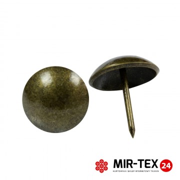 Gładka pinezka mosiądz 19 mm - 20 sztuk KP 4044