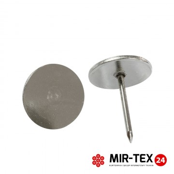 Płaska pinezka chrom 11 mm - 75 sztuk KP 4111