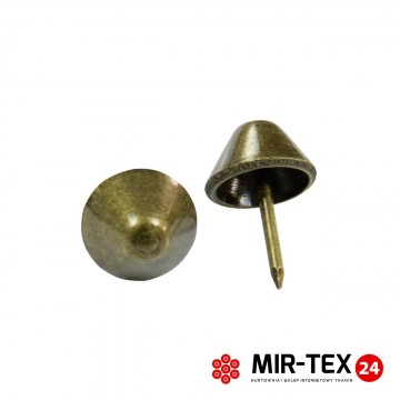 Pinezka stożek mosiądz 11 mm - 75 sztuk KP 4146