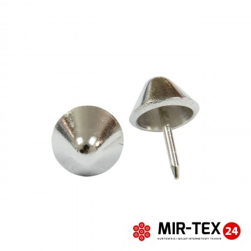 Pinezka stożek chrom 11 mm - 75 sztuk KP 4147