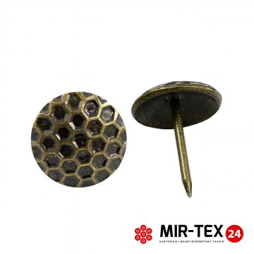 Pinezka plaster miodu mosiądz 16 mm - 30 sztuk KP 4181