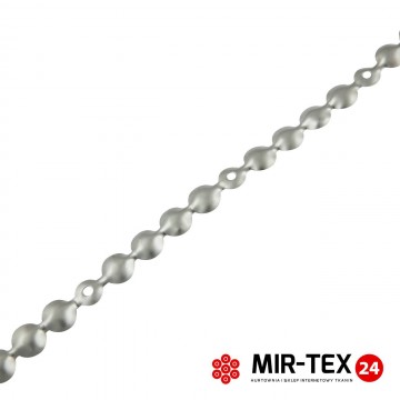 Taśma pinezka gładka srebrny mat 11 mm - KT 5012