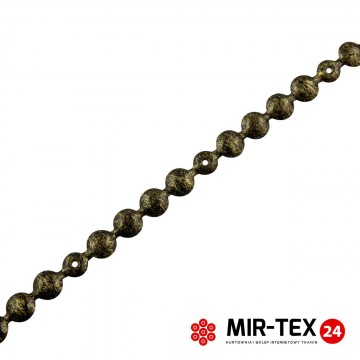 Taśma pinezka gładka barok 11 mm - KT 5062