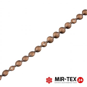 Taśma pinezka gładka miedź 11 mm - KT 5072