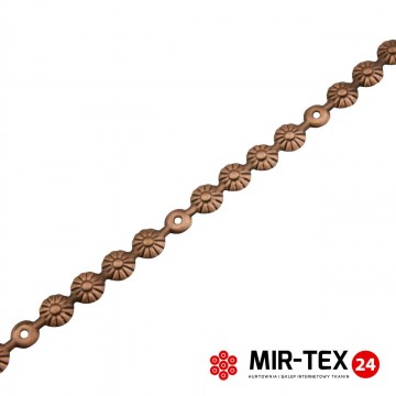 Taśma pinezka kwiatek miedź 11 mm - KT 5092