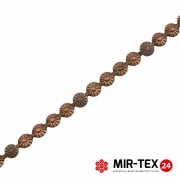 Taśma pinezka kwiatek miedź 11 mm - KT 5092