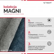 Tkanina Magni 206.15 szary granitowy